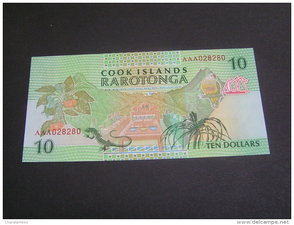 COOK ISLANDS TEN DOLLARS A/UNC; - Cookeilanden