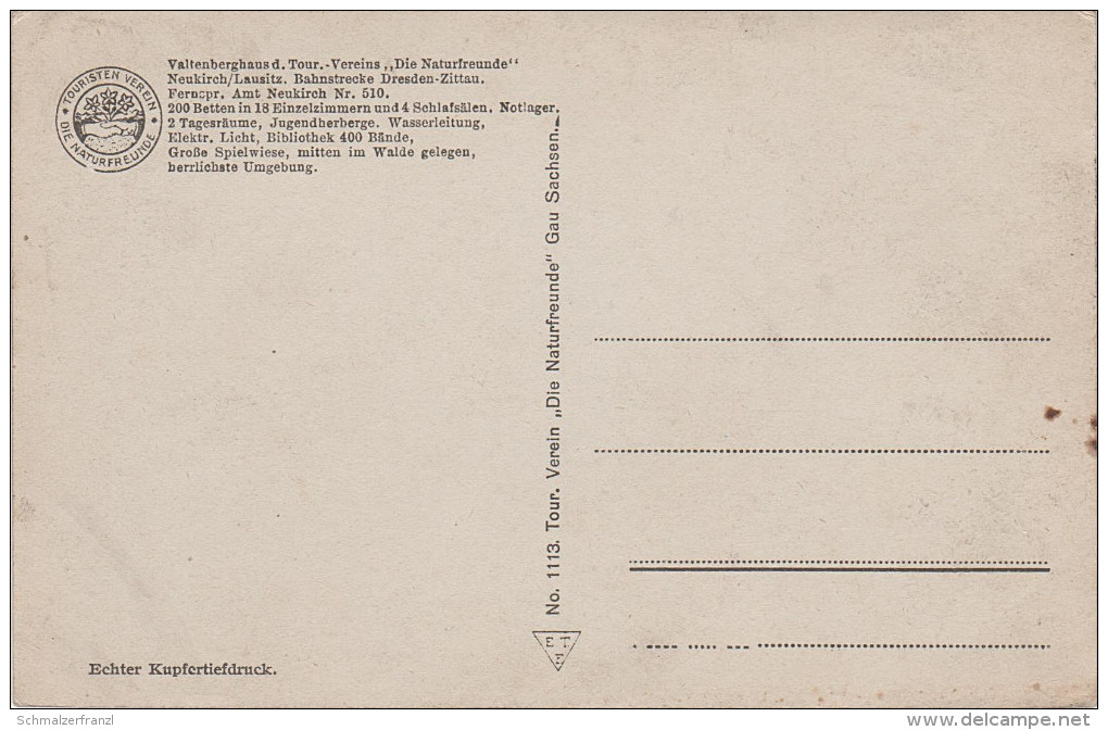 AK Vereinshaus Neukirch Valtenberg Naturfreundehaus Valtenberghaus Bei Ringenhain Steinigtwolmsdorf Neustadt Hohwald - Hohwald (Sachsen)