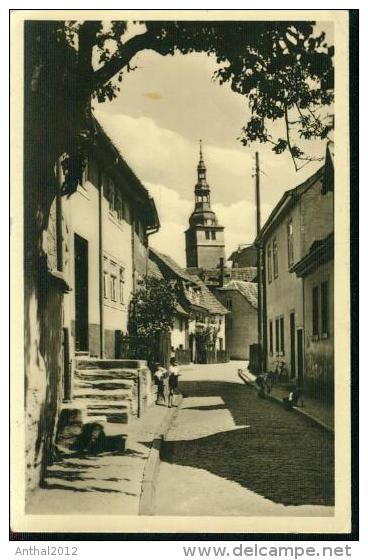 Bad Frankenhausen Thüringen Oberkirchgasse Wohnhäuser Sw 15.8.1955 Mit Zurück-Stempel - Bad Frankenhausen