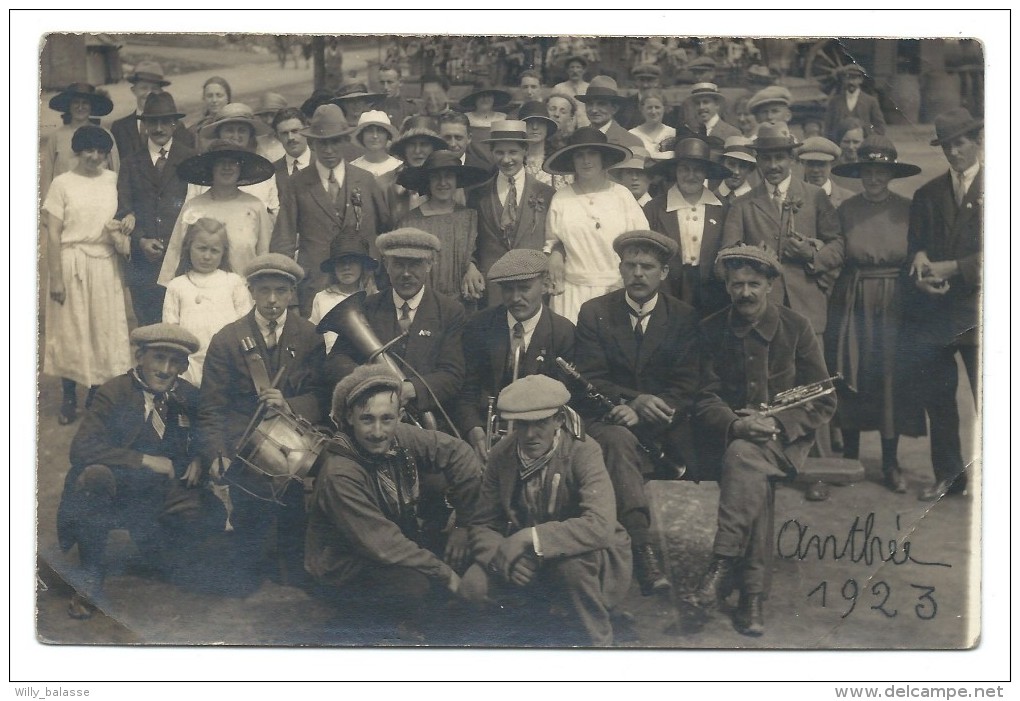CPA - Photo Carte - Foto Kaart - ANTHEE - Orchestre - 1923 - Fête  // - Onhaye