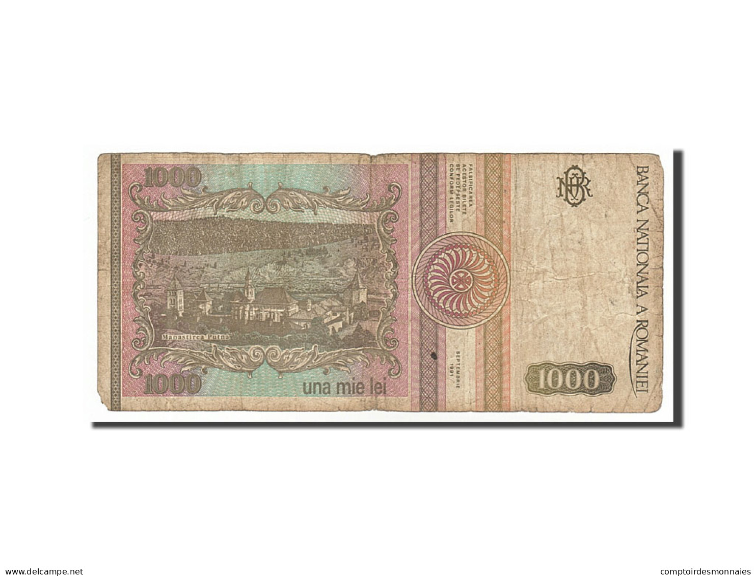 Billet, Roumanie, 1000 Lei, 1991, 1991-09-01, B+ - Romania