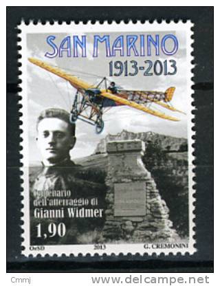 2013 - SAN MARINO - SAINT-MARIN -  Centenario Atterraggio Gianni Widmer - MNH - (**) - New Mint - Unused Stamps