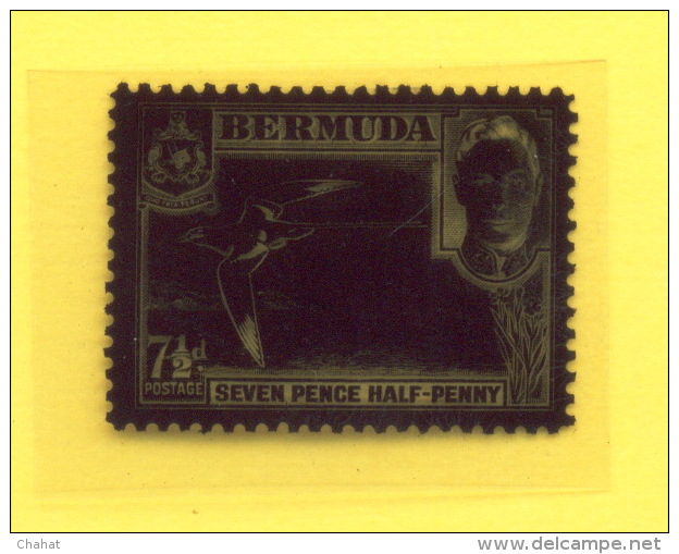 BIRDS-WHITE TAILED TROPIC BIRD-DIE PROOF-BERMUDA-1941-WITH PHOTO NEGATIVE-RARE-MNH-DCN-119 - Albatros