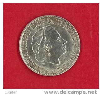 OLANDA - NEDERLAND 1957, Uncirculated Coin, XF, 1 Gulden , Juliana - , 0.720 Silver Argento - Ossido Naturale Non Pulita - Zilveren En Gouden Munten