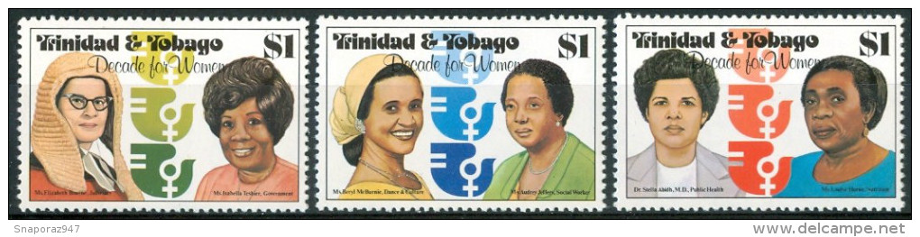 1980 Trinidad & Tobago Décennie Des Nations Unies Pour La Femme Set MNH** B492 - Trinidad & Tobago (1962-...)