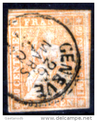 Svizzera-016 - 1854 - Y&T: N. 29 (o) - Privo Di Difetti Occulti. - Usati