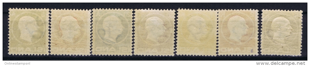Iceland: 1912 Mi Nr  69 - 75, MNH/**  Postfrisch Fa 114 - 120 - Unused Stamps