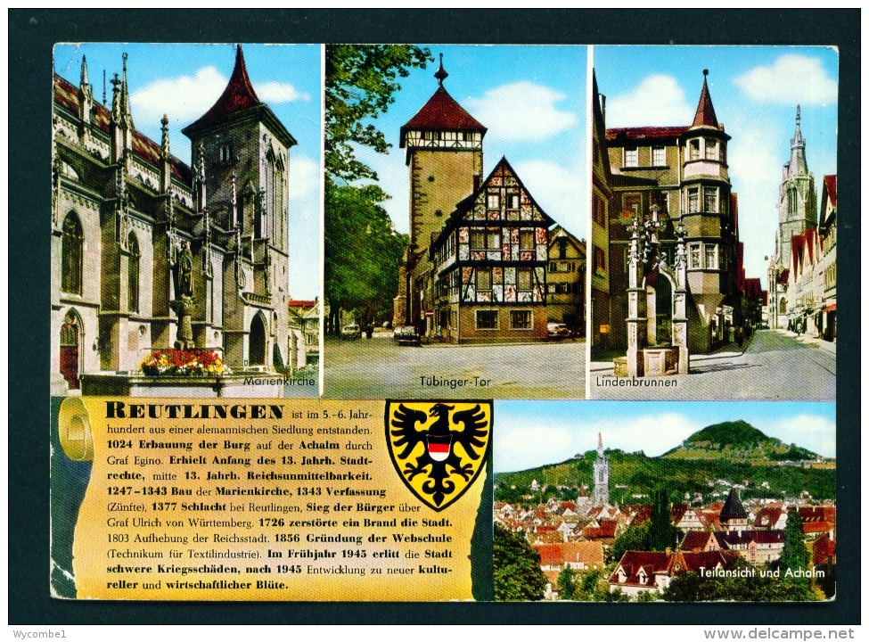 GERMANY  -  Reutlingen  Multi View  Used Postcard As Scans - Reutlingen