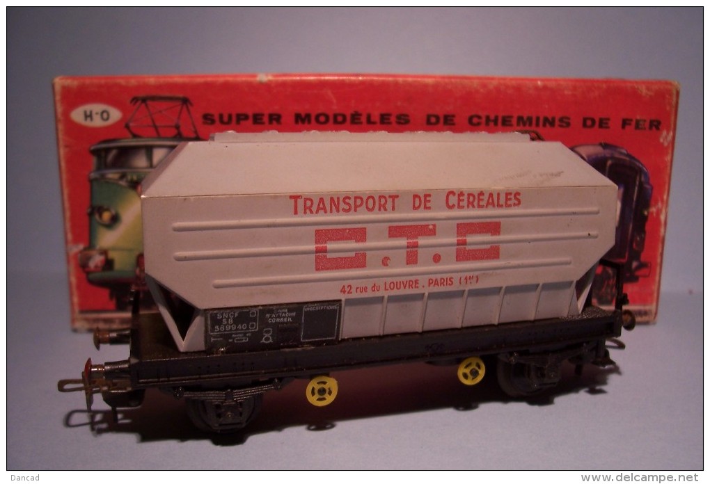 C.S.F.M. --Super Modèles De Chemins De Fer -TRAIN - H.O  -(transport De Céréales N° 105 ) - Goods Waggons (wagons)