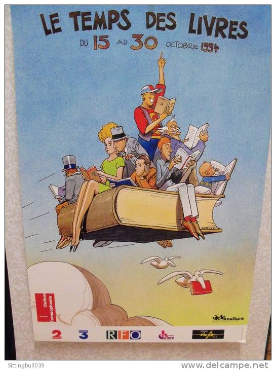 MOEBIUS. Affiche Pour Le Temps Des Livres 1994. Ministère De La Culture Francophone. - Affiches & Posters