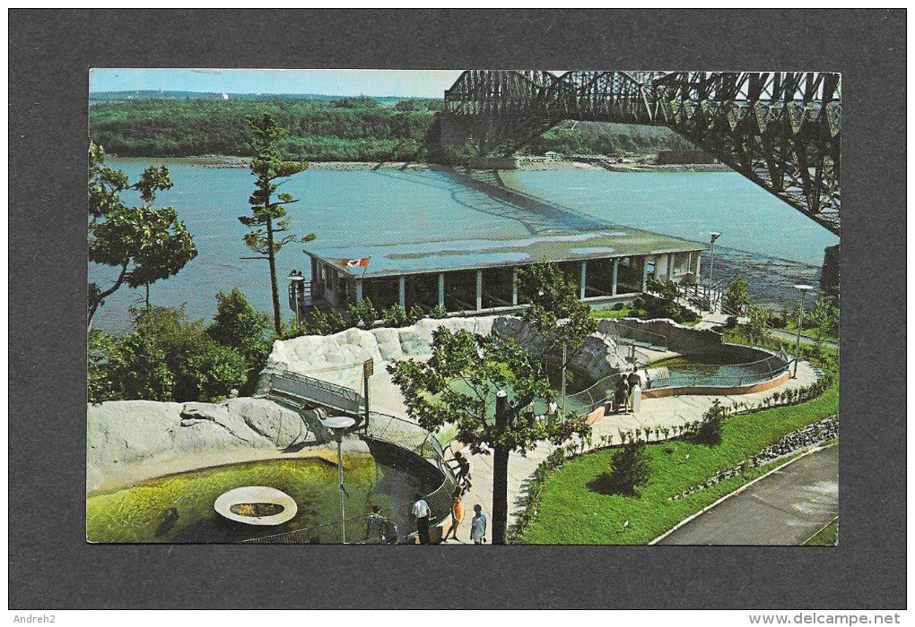 STE FOY - QUÉBEC - AQUARIUM DE QUÉBEC - VUE DE L' AQUARIUM ET DU PONT DE QUÉBEC - BASSIN DE L' OTARIE OU LION MARIN - Québec - Sainte-Foy-Sillery