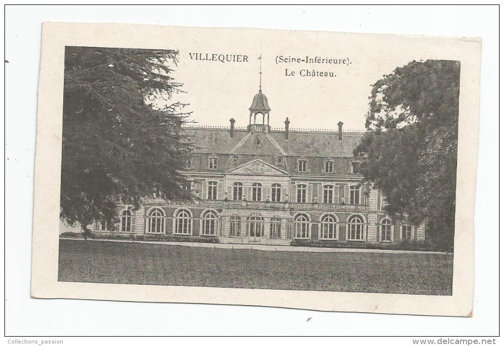 Cp , 76 , VILLEQUIER , Le Château , Vierge - Villequier