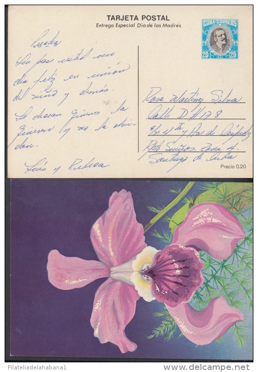 1983-EP-7 CUBA 1983. Ed.133c. MOTHER DAY SPECIAL DELIVERY. ENTERO POSTAL. POSTAL STATIONERY. ORQUIDEAS. FLOWERS. FLORES. - Brieven En Documenten