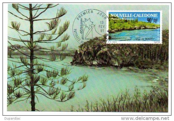 988 / Carte Premier Jour De NOUVELLE  - CALEDONIE : Paysages Régionaux, Vue De MARE. - Maximum Cards