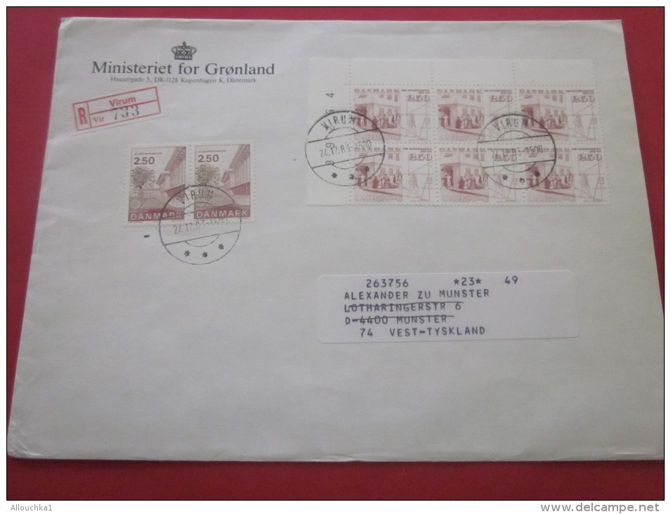 Danemark Lettre Ministére Groenland,Groënland,prononcé/..../en Groenlandais Kalaallit Nunaat,Archipel Danois Danmark - Danemark (Antilles)