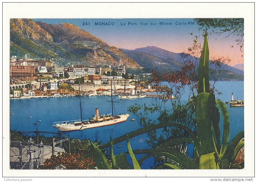 Cp, Monaco, Le Port, Vue Sur Monte Carlo - Port