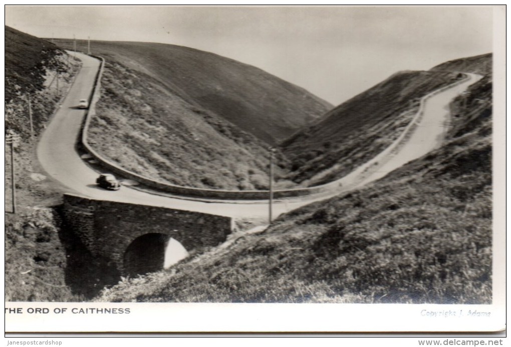 THE ORD OF  CAITHNESS - NR. HELMSDALE - REAL PHOTOGRAPHIC POSTCARD - J. Adams - Caithness