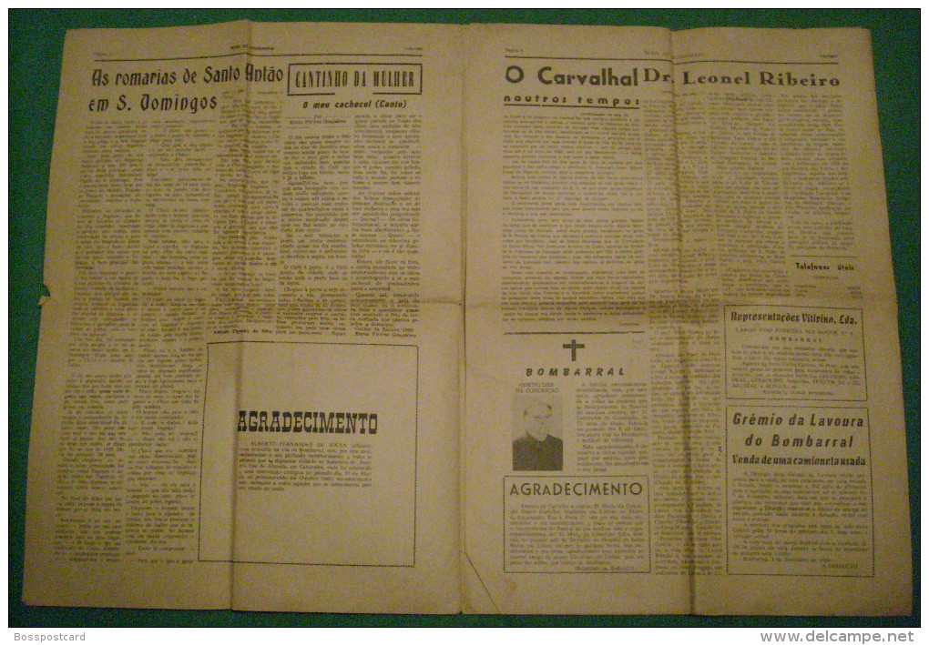 Bombarral - Jornal "Ecos Do Bombarral" Nº 268 De 1 De Novmbro De 1969. Leiria. - Revues & Journaux