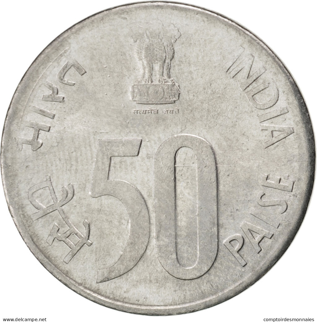 Monnaie, INDIA-REPUBLIC, 50 Paise, 2002, SPL, Stainless Steel, KM:69 - India