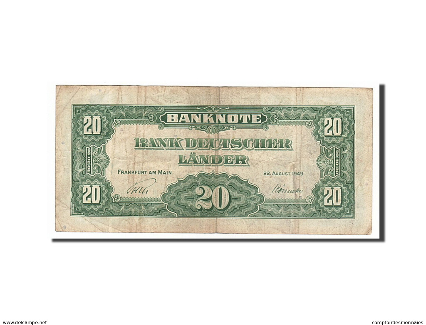 Billet, République Fédérale Allemande, 20 Deutsche Mark, 1949, 1949-08-22 - 20 DM