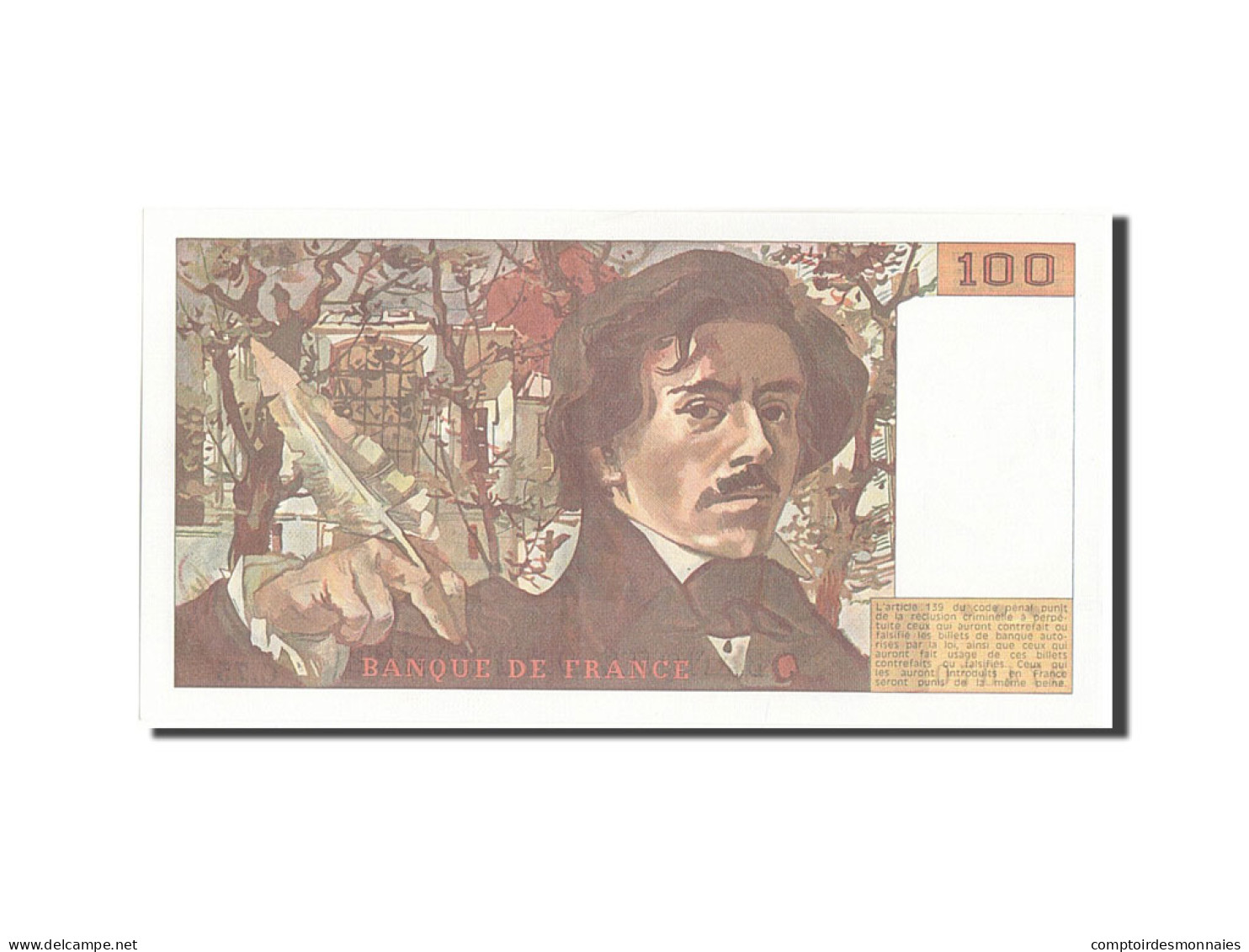 Billet, France, 100 Francs, 100 F 1978-1995 ''Delacroix'', 1984, SPL - 100 F 1978-1995 ''Delacroix''