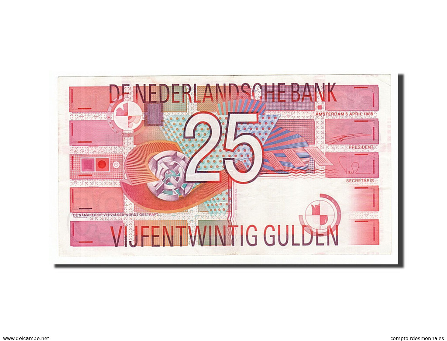 Billet, Pays-Bas, 25 Gulden, 1999, 1999-04-05, TTB+ - 25 Gulden