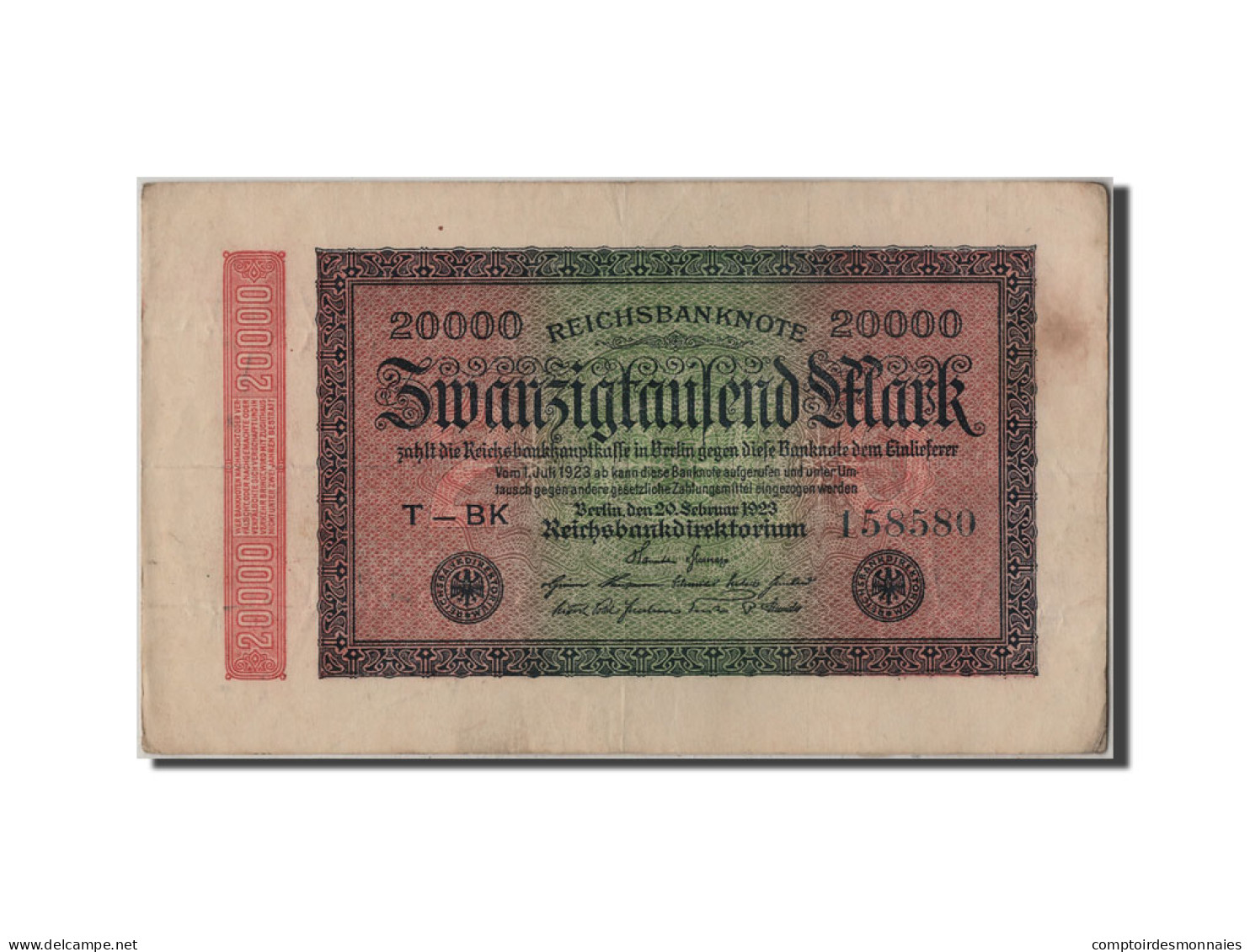 Billet, Allemagne, 20,000 Mark, 1923, 1923-02-20, TTB - 20000 Mark