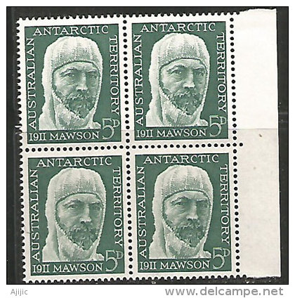 Explorateur Australien Douglas Mawson. Bloc De 4 Neuf ** émission De 1961. - Unused Stamps