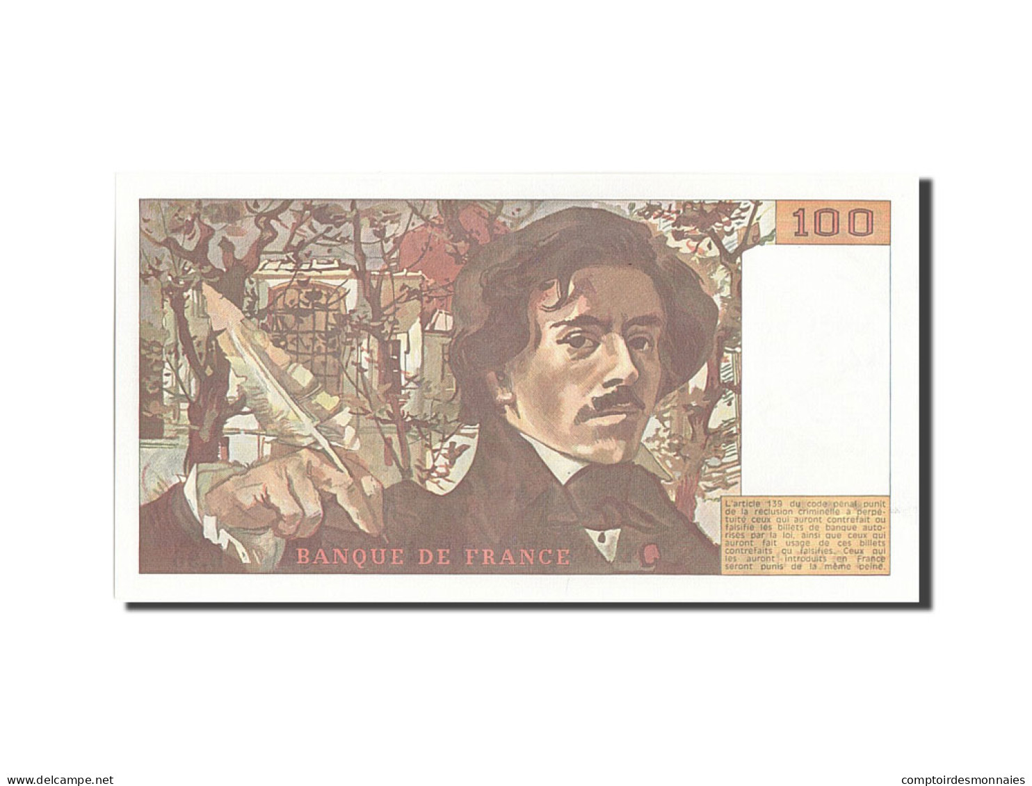 Billet, France, 100 Francs, 100 F 1978-1995 ''Delacroix'', 1985, SPL - 100 F 1978-1995 ''Delacroix''