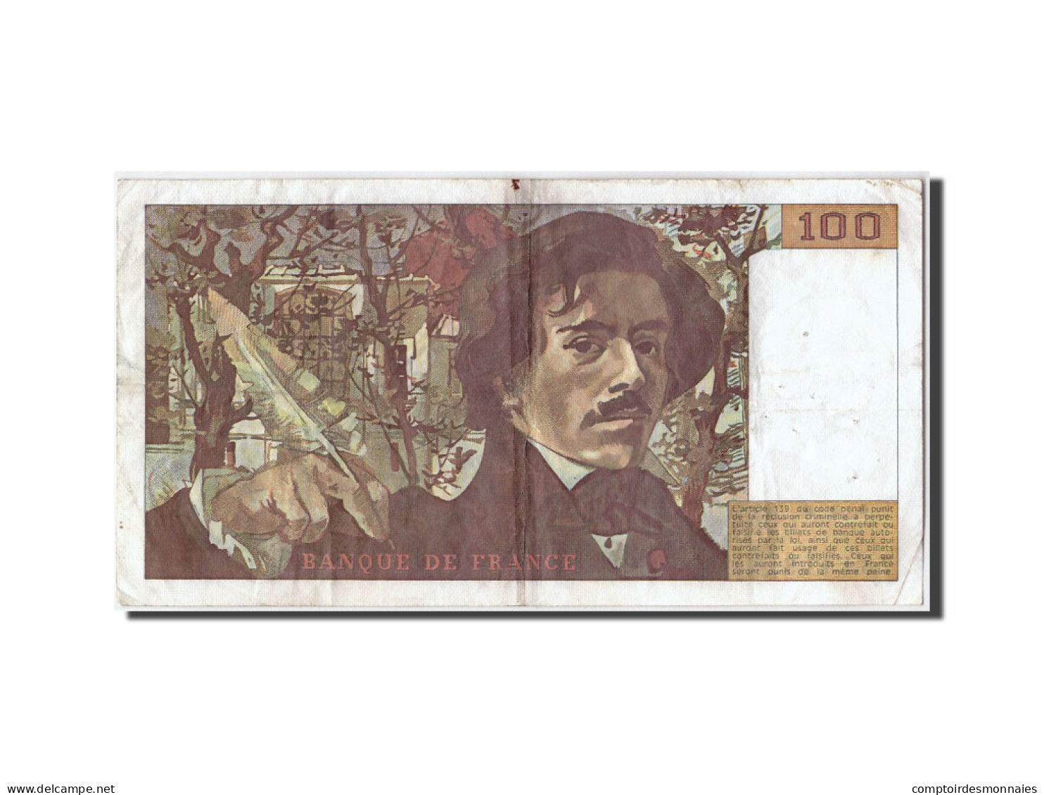 Billet, France, 100 Francs, 100 F 1978-1995 ''Delacroix'', 1983, TB - 100 F 1978-1995 ''Delacroix''