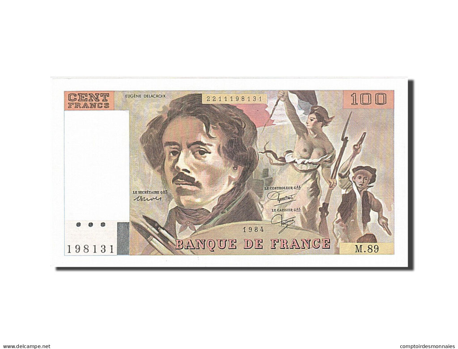 Billet, France, 100 Francs, 100 F 1978-1995 ''Delacroix'', 1984, NEUF - 100 F 1978-1995 ''Delacroix''