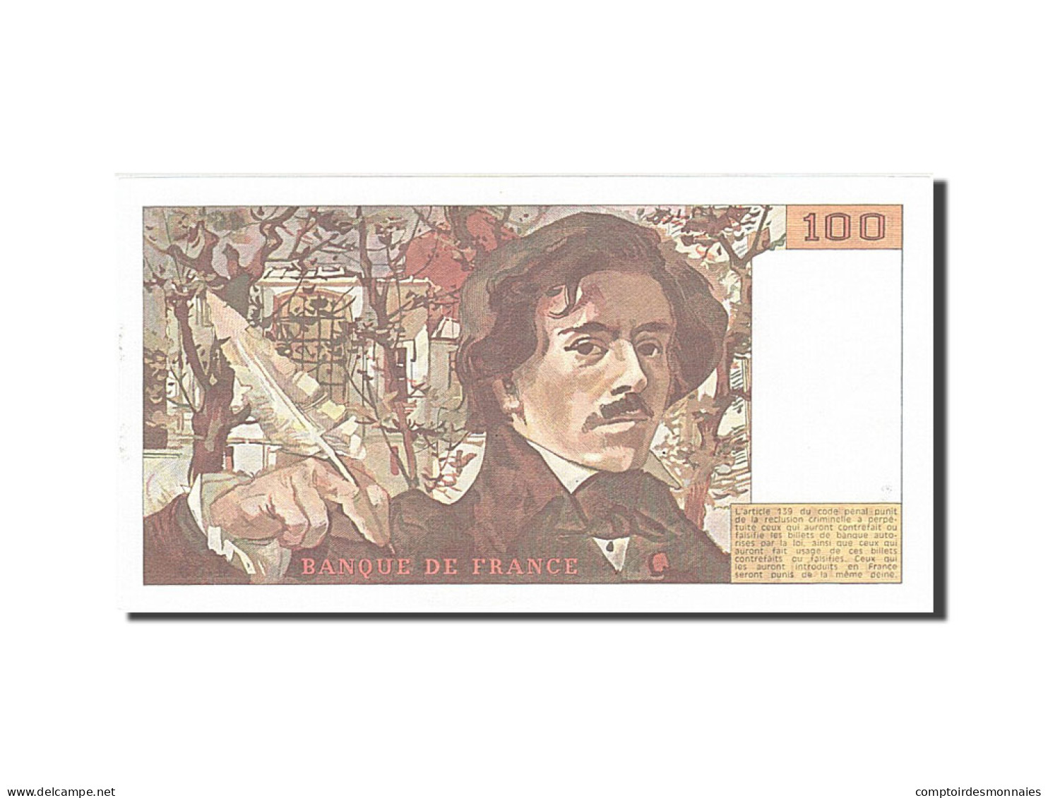 Billet, France, 100 Francs, 100 F 1978-1995 ''Delacroix'', 1984, NEUF - 100 F 1978-1995 ''Delacroix''