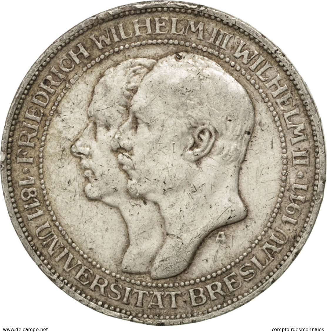 Monnaie, Etats Allemands, PRUSSIA, Wilhelm II, 3 Mark, 1911, Berlin, TTB - Sonstige & Ohne Zuordnung