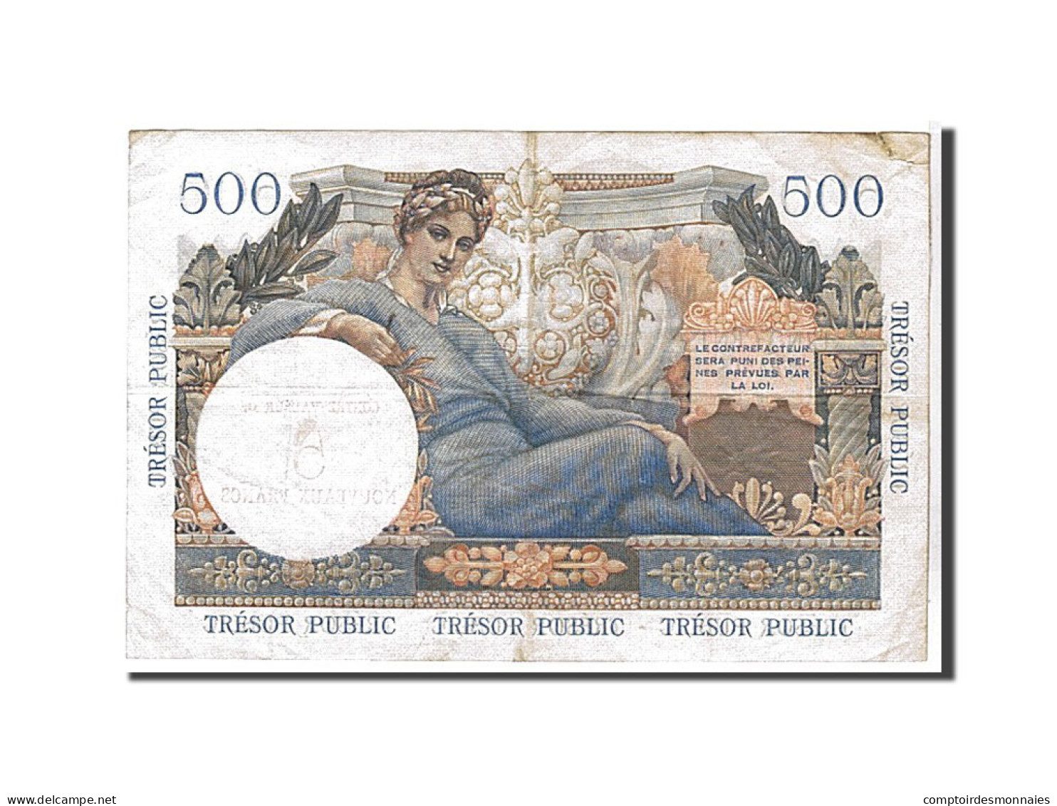 Billet, France, 5 Nouveaux Francs On 500 Francs, 1955-1963 Treasury, 1960, TTB - 1955-1963 Trésor Public