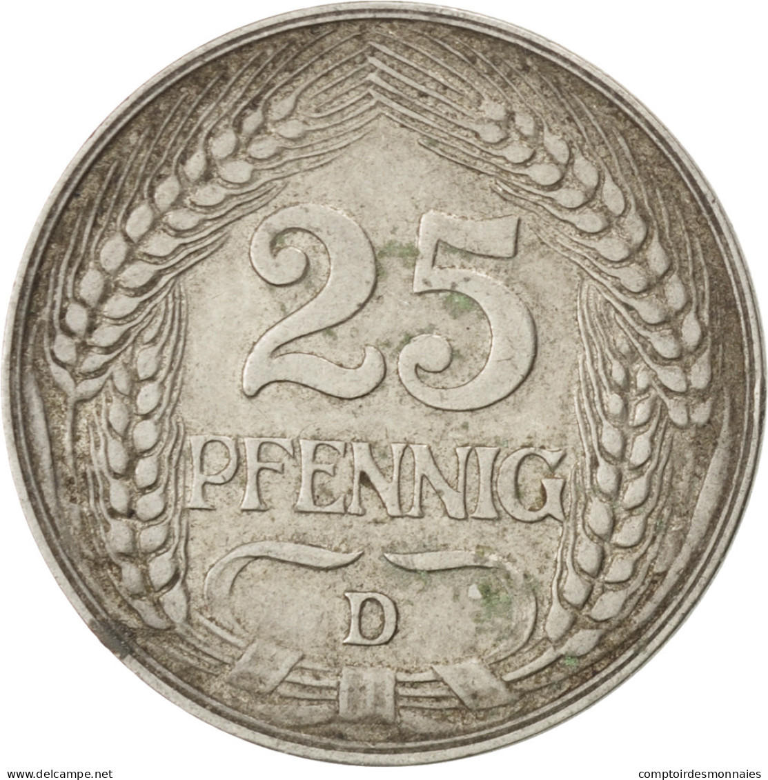 Monnaie, GERMANY - EMPIRE, Wilhelm II, 25 Pfennig, 1910, Munich, TTB, Nickel - 25 Pfennig