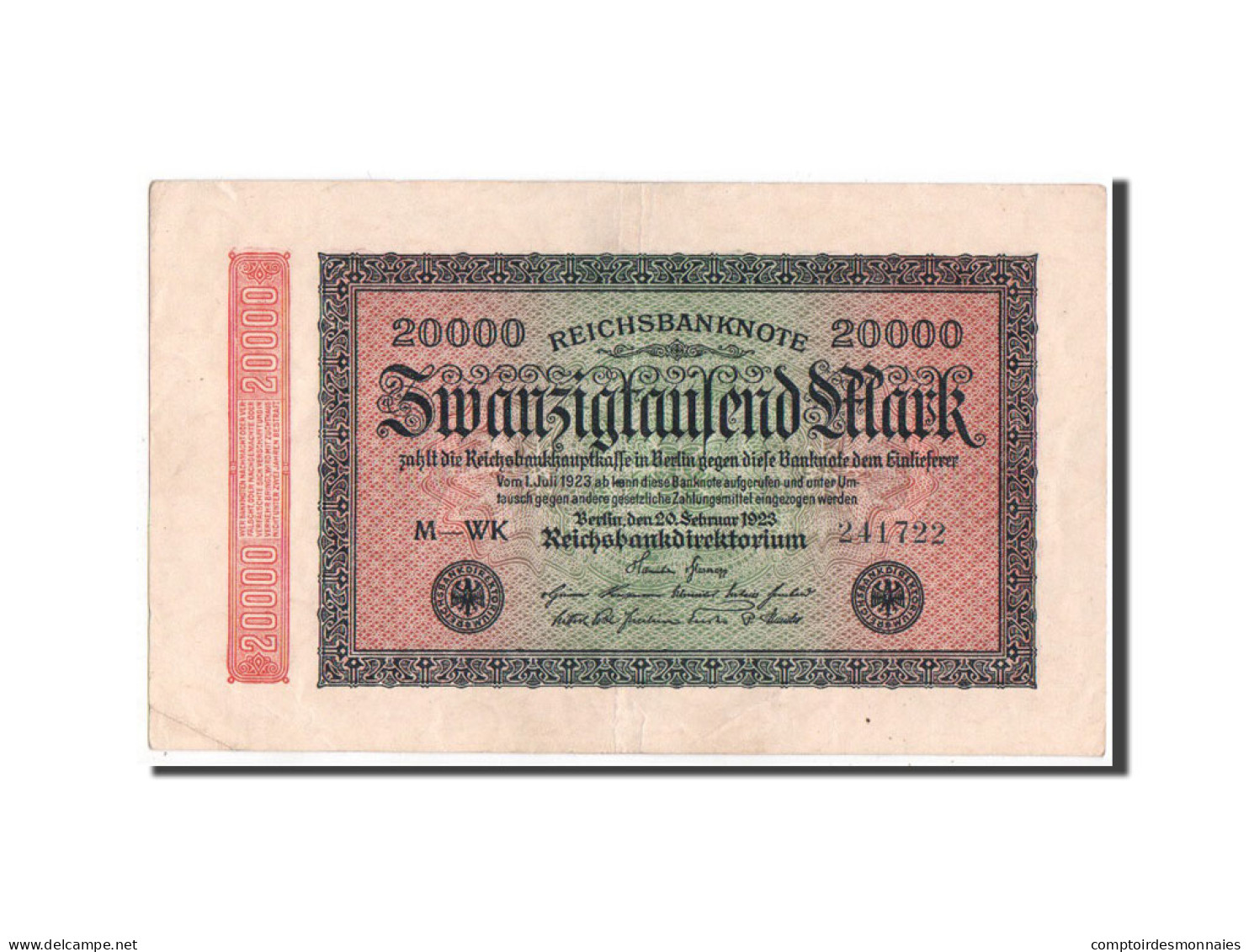 Billet, Allemagne, 20,000 Mark, 1923, TTB - 20000 Mark