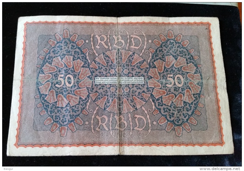 Billet De 50 Mark, 1919  Reichsbanknote  N°411997 - 50 Mark