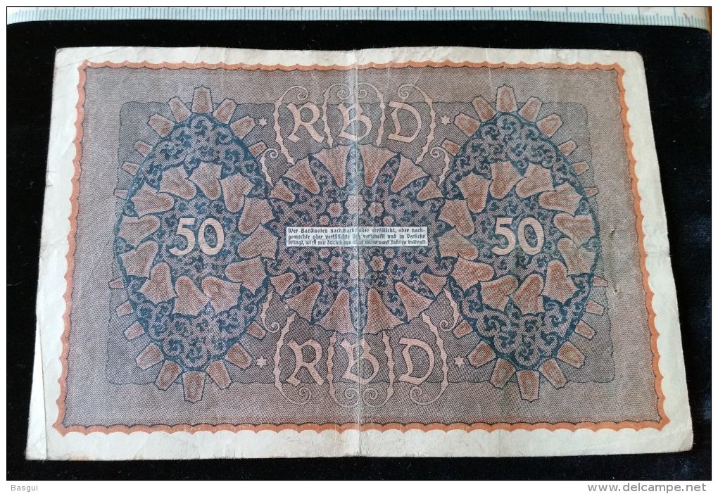 Billet De 50 Mark, 1919  Reichsbanknote  N°969753 - 50 Mark