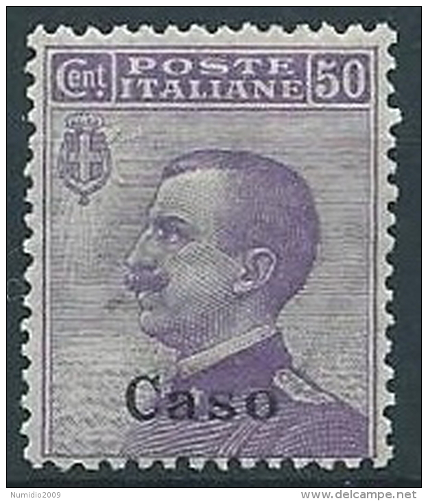 1912 EGEO CASO EFFIGIE 50 CENT MNH ** - W080-6 - Egeo (Caso)