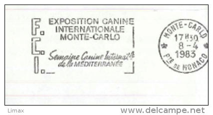 Exposition Canine Internationale Semaine Canine De La Mediterranee 1983 Montecarlo Monte Carlo - Lettres & Documents