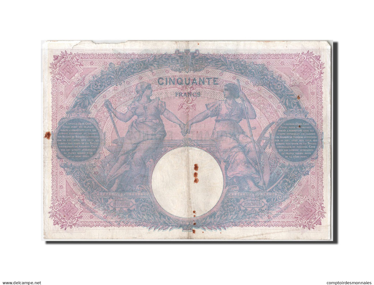 Billet, France, 50 Francs, 50 F 1889-1927 ''Bleu Et Rose'', 1914, 1914-01-20 - 50 F 1889-1927 ''Bleu Et Rose''