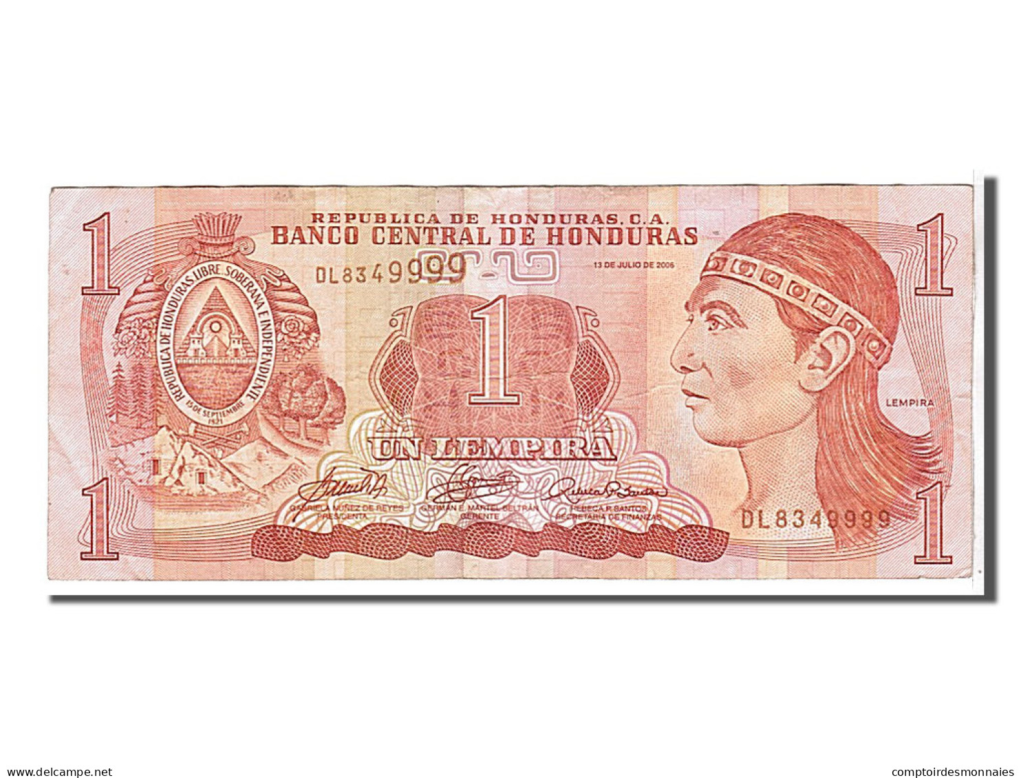 Billet, Honduras, 1 Lempira, 2006, KM:84e, TB+ - Honduras