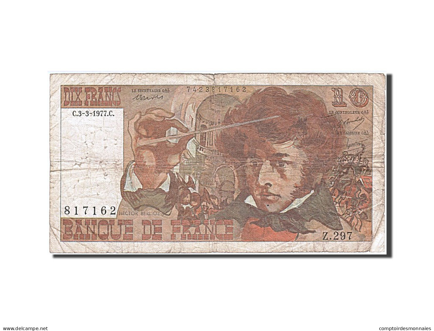 Billet, France, 10 Francs, 10 F 1972-1978 ''Berlioz'', 1977, 1977-03-03, B - 10 F 1972-1978 ''Berlioz''