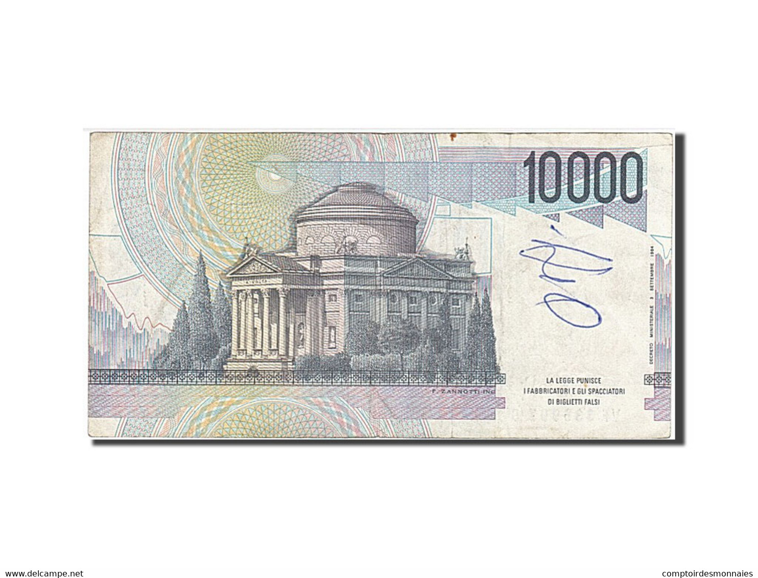 Billet, Italie, 10,000 Lire, 1984, 1984-09-03, TB - 10000 Lire