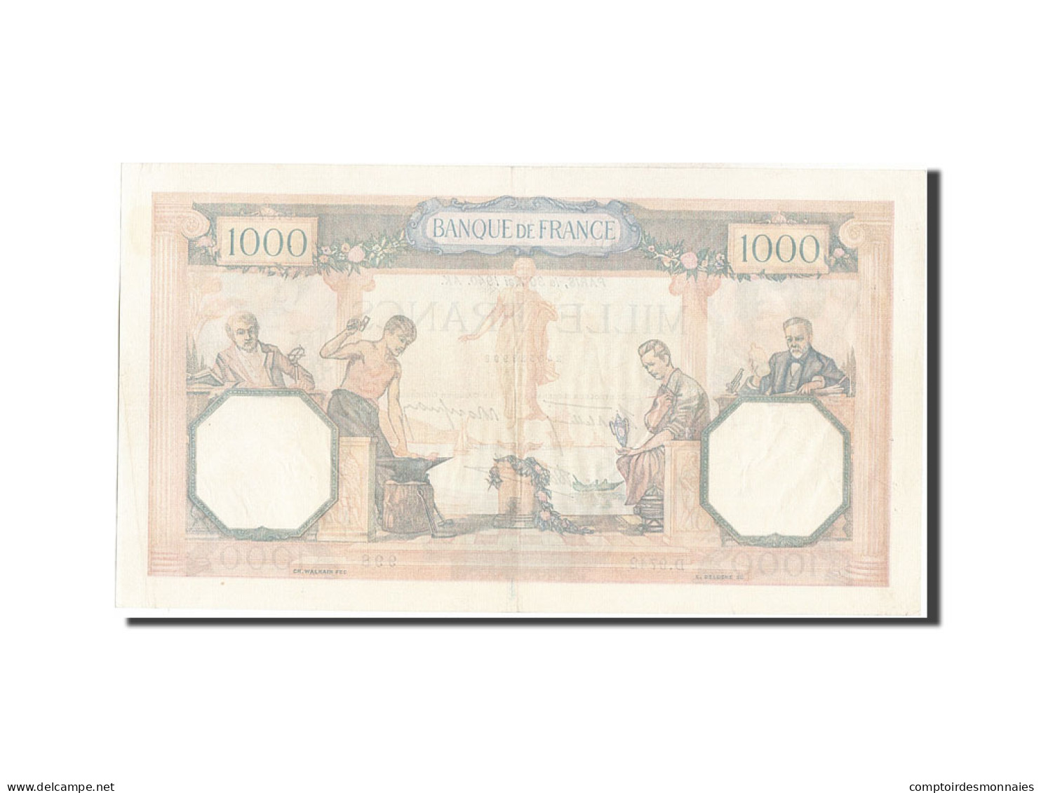 Billet, France, 500 Francs, 1 000 F 1927-1940 ''Cérès Et Mercure'', 1940 - 1 000 F 1927-1940 ''Cérès Et Mercure''