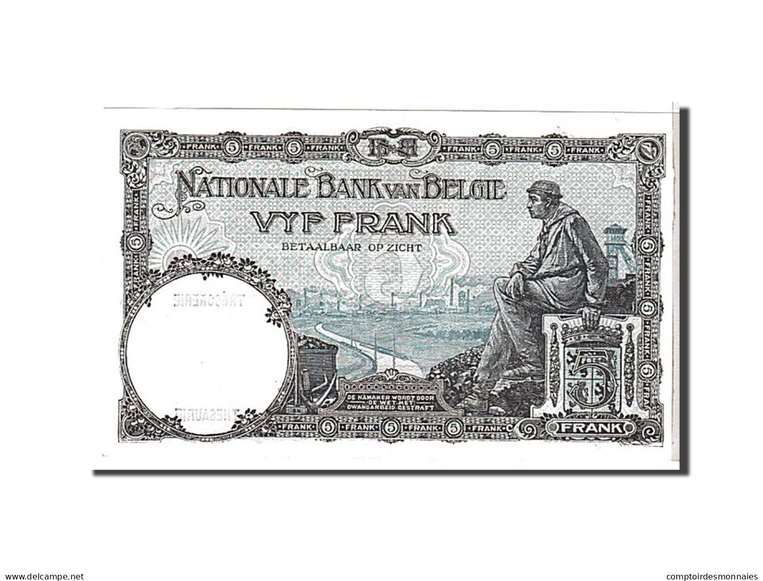 Billet, Belgique, 5 Francs, 1929, KM:93, SUP - 5 Francs