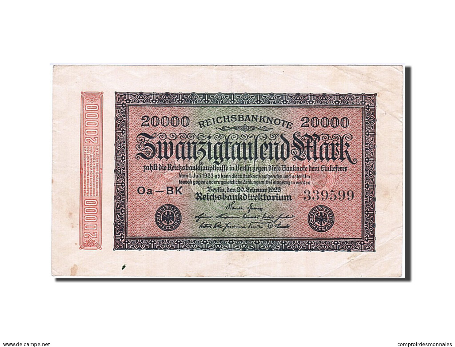 Billet, Allemagne, 20,000 Mark, 1923, 1923-02-20, TTB+ - 20000 Mark