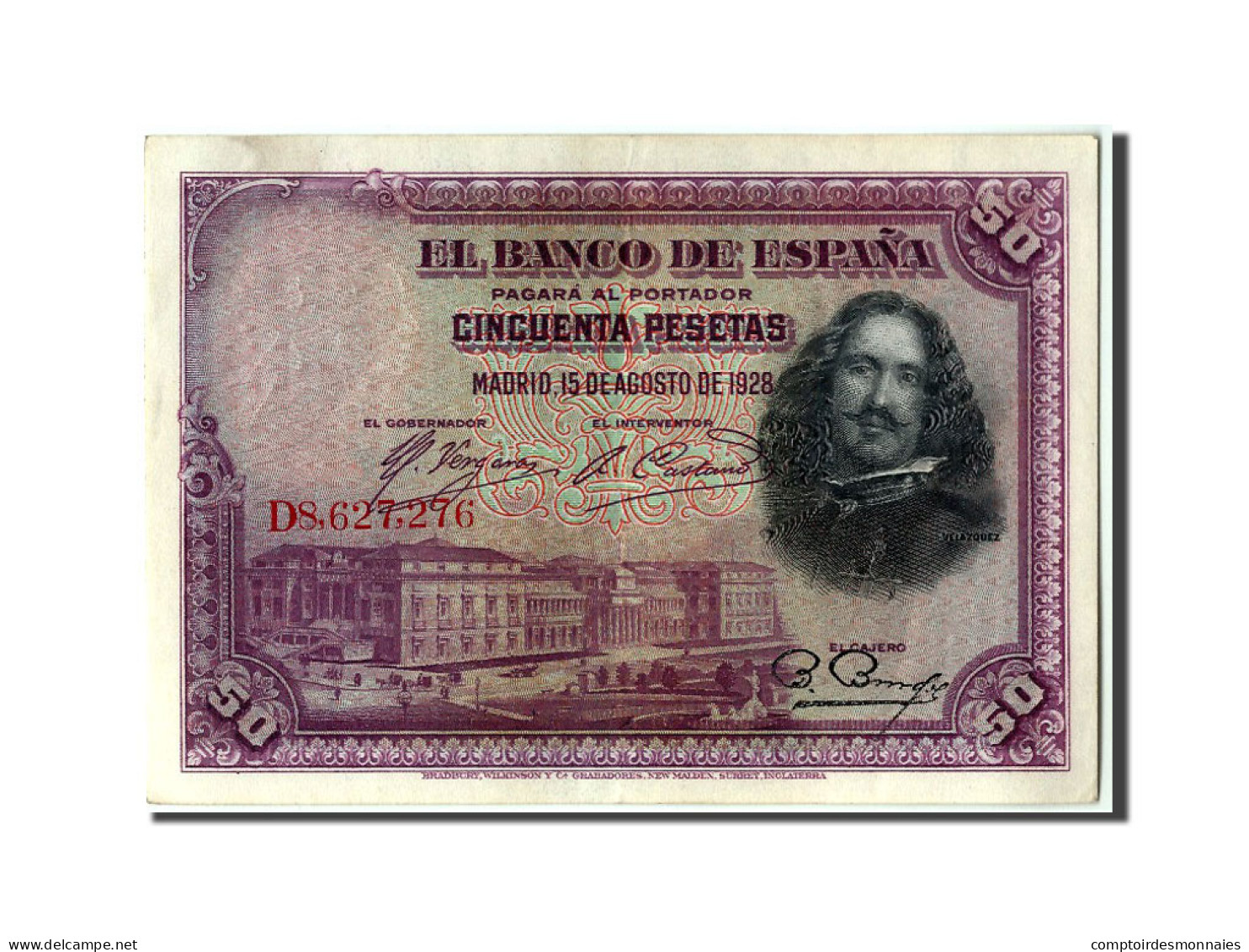 Billet, Espagne, 50 Pesetas, 1928, 1928-08-15, SUP+ - 50 Pesetas