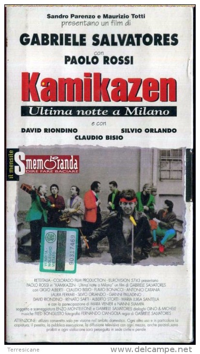 X KAMIKAZEN GABRIELE SALVATORES VHS SIGILLATA PAOLO ROSSI RIONDINO ORLANDO BISIO SMEMORANDA - Comedy