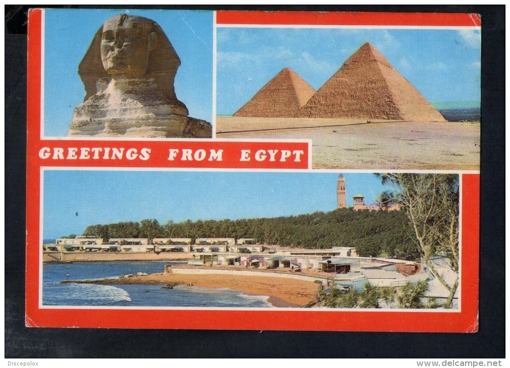 J1915 GIZA, THE GREAT SPHINX - GREETINGS FROM EGYPT - NICE STAMP 25 P. - FRANCOBOLLO, TIMBRES - Gizeh